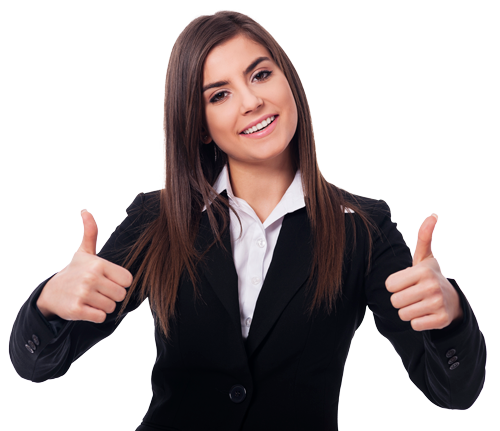 woman thumbs up